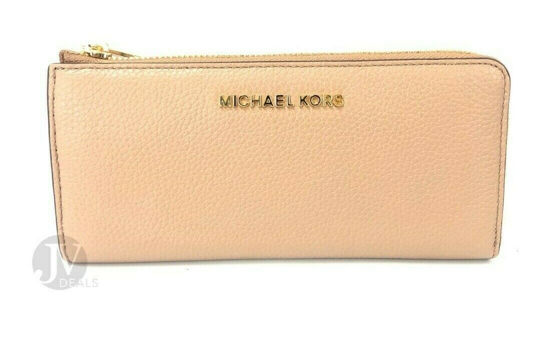 Michael Kors Jet Set Travel Leather Quarter-Zip Wallet 35H8Gtvz3L 