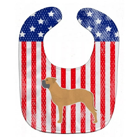 USA Patriotic Bullmastiff Baby Bib