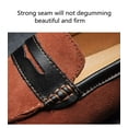 thumbnail image 5 of Men's Suede Leather Lightweight Breathable Rubber Casual Loafers Wear-Resistant Fashion Business Soft Delicate Flats Blue 9.5 US, 5 of 7