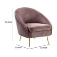 thumbnail image 5 of Benjara Chair with Curved Silhouette and Sloped Arms, Pink, 5 of 5