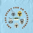 thumbnail image 2 of Men's Star Wars: The Mandalorian Are You Ready for an Adventure? Graphic Tee Light Blue X Large, 2 of 4