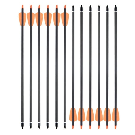 AMEYXGS 100% Pure Carbon Arrows 15 Crossbow Bolts Broadhead Archery Hunting-12pcs