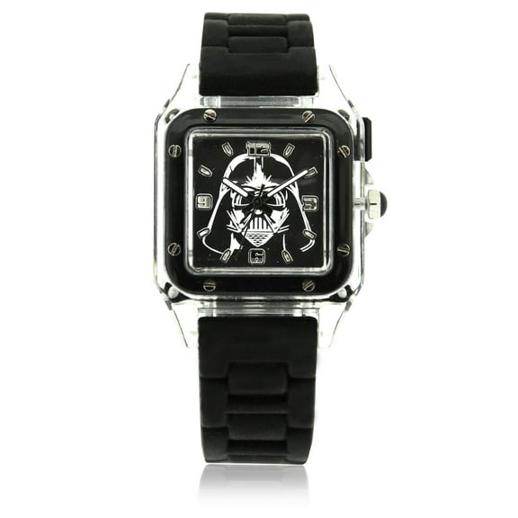 Star Wars Unisex Analog Watch featuring "Darth Vader" with Flashing Red Light in Black - DAR3501