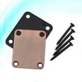 thumbnail image 3 of 2pcs GV115 Electric Guitar Neck Plate Bass Guitar Neck Strength Connecting Board Joint Plate with 4 Screws, 3 of 8