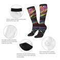 thumbnail image 3 of Xecao Colorful Dragon Head Profile Pattern Adult Stockings with Color-Block Design and 3D Print, Breathable Comfortable Hosiery for Daily Wear and Sports, 3 of 6