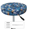 thumbnail image 4 of KLL Hawaiian Style Round Bar Chair Cushion Cover 14 inch ,Bar Stool Protector with Elastic, Soft Washable, 4 of 6