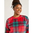 thumbnail image 3 of Joyspun Women's and Women’s Plus Plush Sleep Top with Long Sleeves, Sizes XS-3X, 3 of 6