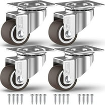 GBL 1"  Small Caster Wheels   Screws - 90Lbs, Low Profile Castor Wheels with Brakes, Casters Set of 4