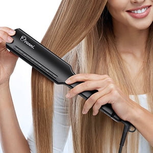 Ovonni Professional 1 Nano Titanium Flat Iron Hair Straightener with High Heat 450 Degrees Adjustable Temperature, Instant Heat Up, Dual Voltage, for All Hair