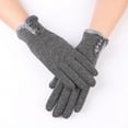 thumbnail image 2 of WonderWiz Winter Touchscreen Gloves for Men - Thermal Soft Knit Gloves for Running, Driving and Hiking Gray One Size, 2 of 3