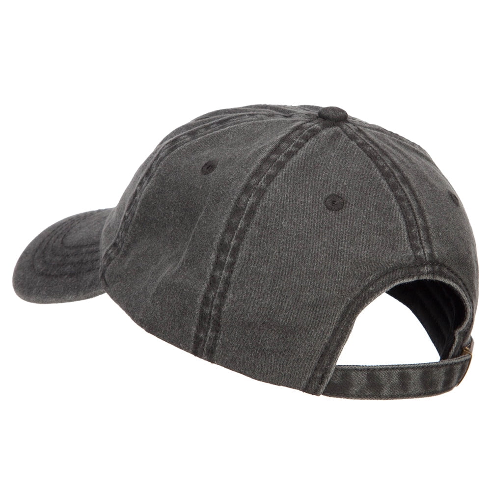 Green Beret Crest Embroidered Washed Cap - Black OSFM
