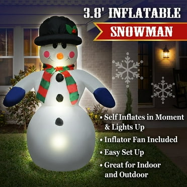 Sunny New 4 Foot Christmas Inflatable Snowman Yard Garden Decoration