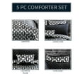 thumbnail image 5 of Riverbrook Home Kacy 5 Pc Queen Comforter Set, Silver & Black, Polyfill, Adult, 5 of 7
