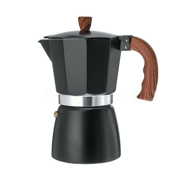 European Classic Aluminum Coffee Pot Espresso Coffee Maker Percolator Home Stove Top Pot 6 Cup 300ml