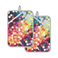 thumbnail image 7 of Yayeee Pot Holders Kitchen Heat Resistant with Pocket 7"x9.8" Cotton Oven Cooking Hot Pads, Green Colorful Circles, 7 of 7