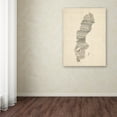 thumbnail image 3 of Trademark Fine Art "Old Sheet Music Map of Sweden" Canvas Art by Michael Tompsett, 3 of 3