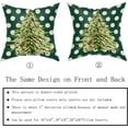 thumbnail image 5 of Christmas Pillow Covers 18x18 Inch Set of 2, Xmas Tree Green Red Colored Polka Dots Decorative Throw Pillow Cases Cushion Covers Winter Themed Holiday Decoration Gift Farmhouse Sofa Couch Bed Decor, 5 of 6
