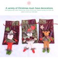 thumbnail image 3 of Bolsas con cordón de Navidad Regalos de Año Nuevo Almacenamiento de dulces Muñeca 3D Papá Noel Muñeco de nieve Elk Bolsillo Bolsa de fieltro Kits de decoración para fiestas Muñeco de nieve Ounissouiy HA069979-02B, 3 of 6