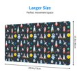thumbnail image 2 of Bingfone Rocket Space Large Gaming Mouse Pad,Extended Desk Mousepad with Stitched Edges,Non-Slip Base,Water Resist Keyboard Pad for Gamer, Office & Home, 29.5 x 16 in, 2 of 6