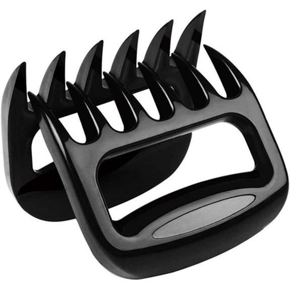 BBQ Meat Shredder Claws for Pulled Pork, Full Solid BBQ Meat Shredder Claws, Grill Smoker Meat Claws, Smoked Barbecue Grilling Accessories (Black) Upgraded