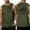 Army Green, variant on Men's Freedom Patriotic Tank Top with USA Flag Graphic and Sleeveless Design Featuring Double-Sided Print for Independence Day 2026 Memorial Day Gym Workouts Beach Days Wine XXL