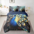 thumbnail image 2 of Castle Fairy Female Men Women Animal Peacock Twin Bedding Sets 7-Piece,Exotic Style Bedding Comforter Set Microfiber,Jungle Woodland Wildlife Breathable Sheet Sets,Breathable Home Decor,Reversible, 2 of 8