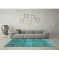thumbnail image 3 of Ahgly Company Indoor Rectangle Abstract Light Blue Modern Area Rugs, 5' x 8', 3 of 4