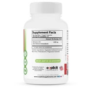 Berberine Supplement HCl - 1200mg Max Strength - Supports Glucose Metabolism, Immune Function & Helps Cardiovascular Function - 1 Month Supply by eXplicit Supplements