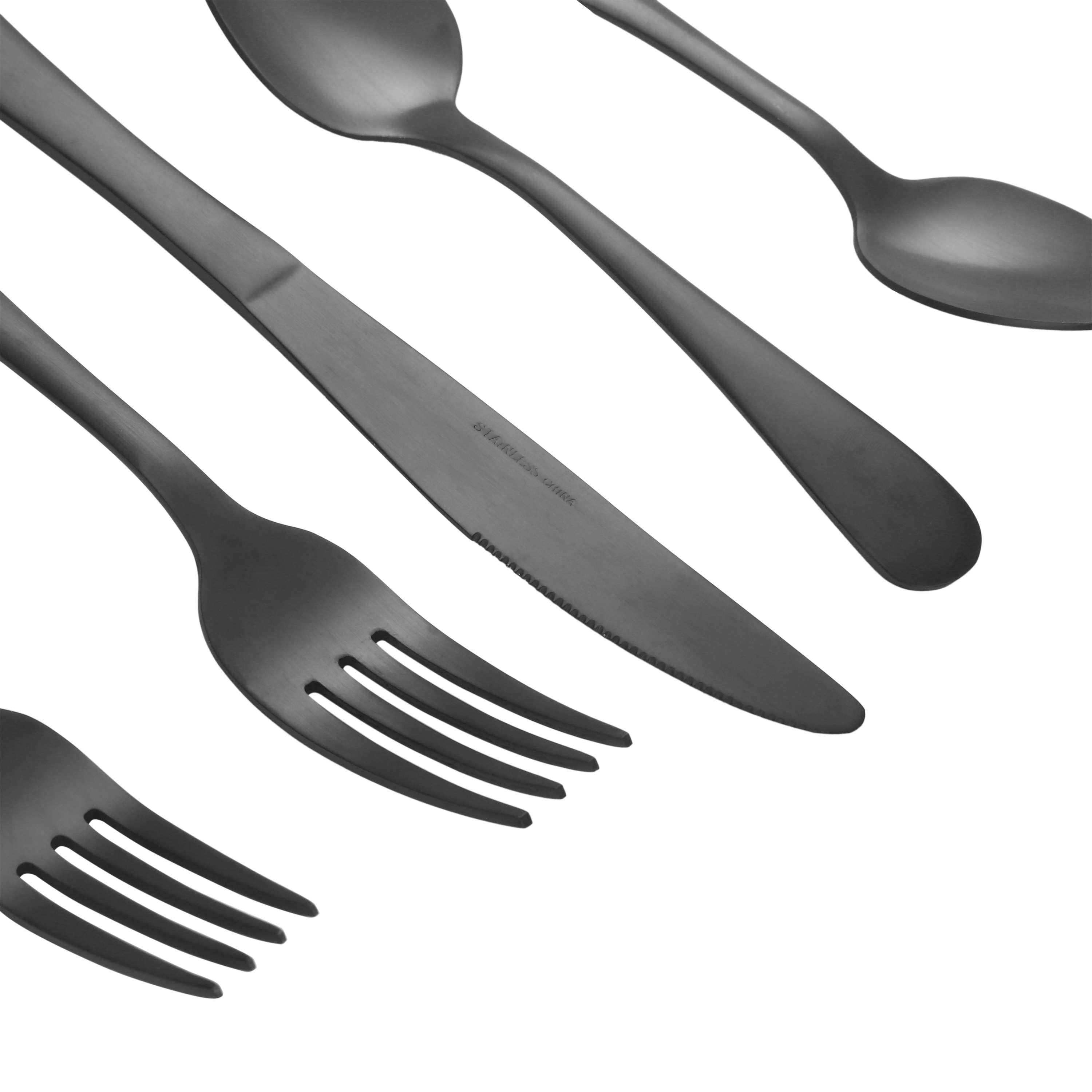 Better Homes & Gardens Corin Black 20-Piece Flatware Set photo 4