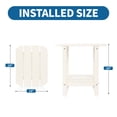 thumbnail image 2 of VINGLI Outdoor Side Table with 2 Layer Storage, Plastic Waterproof and UV Resistant HDPE Adirondack Coffee End Tables, All Weather for Patio, Backyard, Pool, Indoor Use (White), 2 of 6
