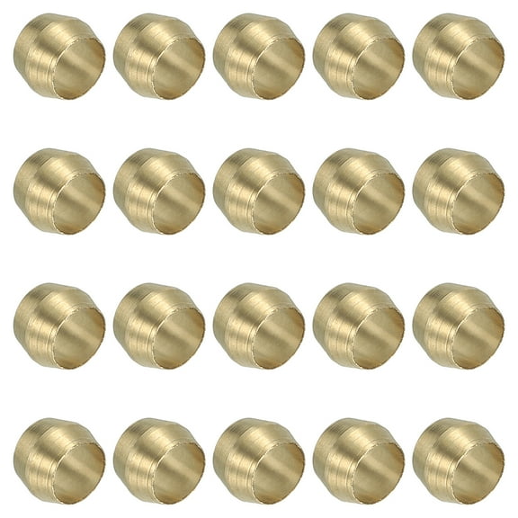 Uxcell 4mm ID Brass Compression Sleeve Ferrules,  Brass Compression Fittings Brass Compression Assortment Kit, 40 Pcs