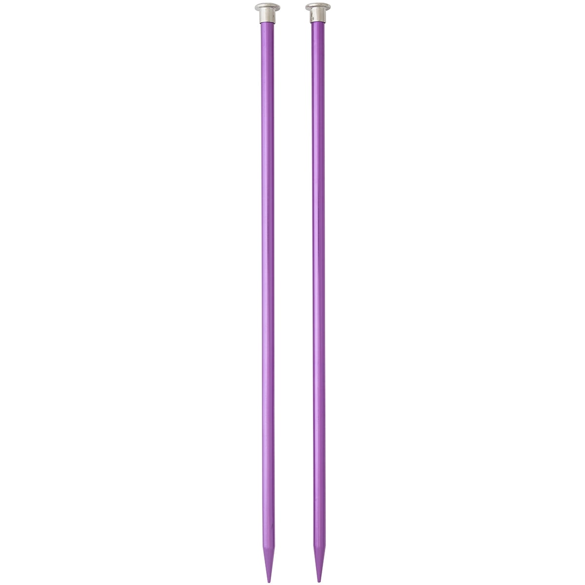 (2 pack) Simplicity Boye Aluminum 14 in Single Point Knitting Needle, Size 11 Purple