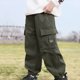 thumbnail image 2 of Odeerbi 5-14 Años Niños Cargo Pantalones Impermeable Softshell Pantalones Cortavientos Color Sólido Casual Straight Leg Pantalones de Trabajo Con Bolsillo, 2 of 5