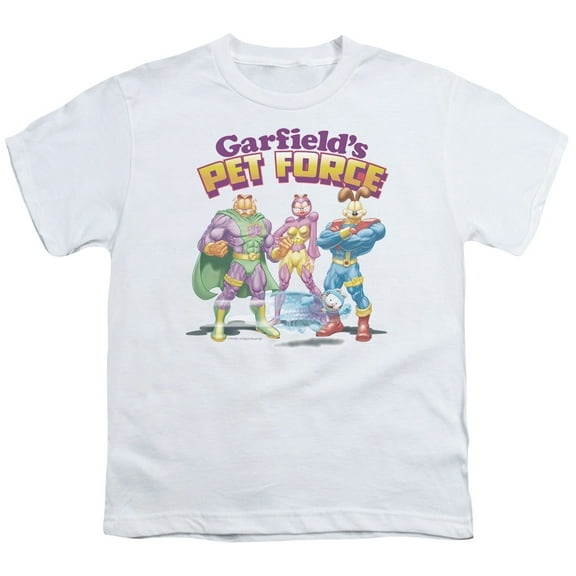 Garfield Heroes Await S/S Youth 18/1 T-Shirt White