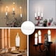 thumbnail image 5 of 10-Pack White Plastic Candle Drip Sleeves, 30mm x 100mm Tubes for Chandeliers and Wall Lights, 5 of 5