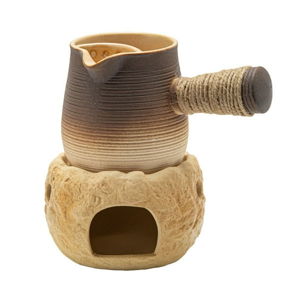 Vintage tea maker, tea maker, ceramic teapot with side handle, kettle, porcelain teapot, ceramic teapot with lid and tea strainer, for outdoor, camping