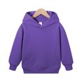 thumbnail image 2 of Lumtrix Girls Hoodies Trendy Long Sleeve Hooded Sweatshirt Cute Fall Winter Pullover with Pocket Purple 130, 2 of 10
