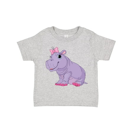 

Inktastic Cute Purple Hippo Gift Toddler Toddler Girl T-Shirt
