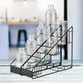 thumbnail image 5 of Fancyes Coffee Syrup Rack Cosmetic Fridge Organization Elegant Design Iron Wire Multifunctional Coffee Bar Accessories Holder Display Shelf 2 rows, 5 of 8
