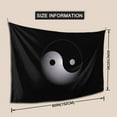 thumbnail image 3 of Yin-Yang Symbol Tapestry, Abstract Black Wall Hanging Tapestries Dorm Room Home Decor, 60" x 40", 3 of 7