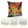 thumbnail image 4 of Shiartex Summer Tropical Pillow Covers Brown Palm Trees Decorative Throw Pillows Hawaiian Banana Leaves Square Cushion Case for Sofa Bed Couch Indoor Outdoor Home Decor 12x12in, 4 of 5