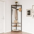thumbnail image 4 of Luku Freestanding Corner Coat Rack with Shelves and Bench for Entryway, 4 of 5