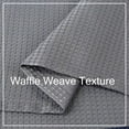 thumbnail image 5 of Haperlare Kitchen Curtains 30"W x 36"L Waffle Woven Textured Light Filtering Cafe Curtains for Bathroom, Gray, 2 Panels, 5 of 7