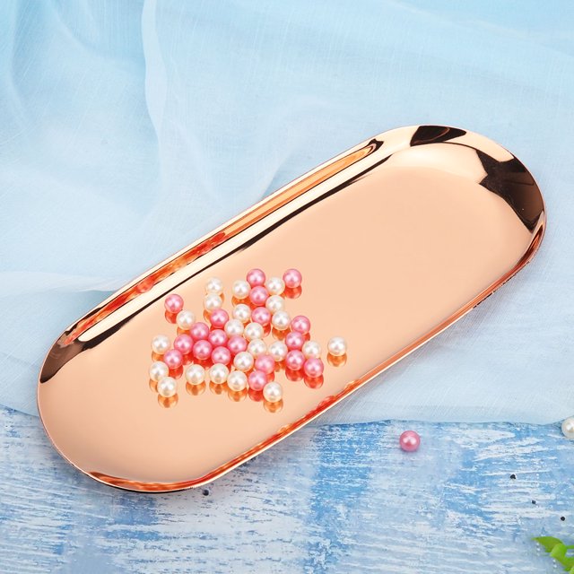 Large Storage Tray, Steel Aromatherapy Candle Tool 430 Stainless OrganizerRetro Red Copper