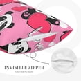 thumbnail image 5 of Balery Panda Heart Valentine Pink Bedding Queen Pillow Cases - Envelope Closure - Soft Brushed Microfiber Fabric - Shrinkage and Fade Resistant Pillow Cases-20"x30", 5 of 9