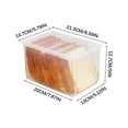 thumbnail image 3 of Large Transparent Bread Storage Box | 3.4L Airtight Plastic Food Container | 2-Pack Clear Bread Bin for Kitchen, Fridge & Pantry | 9.45x5.9x6.7in | Holds Loaves, Buns, Pastries & Snacks, 3 of 7