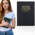 thumbnail image 2 of 2026 Weekly Monthly Pocket Planner, A6 Mini Daily Agenda Book with Faux Leather Hardcover, Small Schedule Organizer Calendar Planner, 6.8" x 3.77" Weekly Notebook, 1Pc, Multicolor(Black,6.8x3.7"), 2 of 9