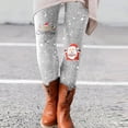 thumbnail image 2 of Pantalones largos de cintura alta con estampado de Navidad informal de moda para mujer Pompotops ulkah938457, 2 of 6