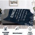 thumbnail image 3 of Uncle Gifts, Uncle Birthday Gifts from Niece Nephew, Best Uncle Blanket Gifts for Fathers Day Christmas Thanksgiving Throw Blanket 50"x 60", 3 of 6