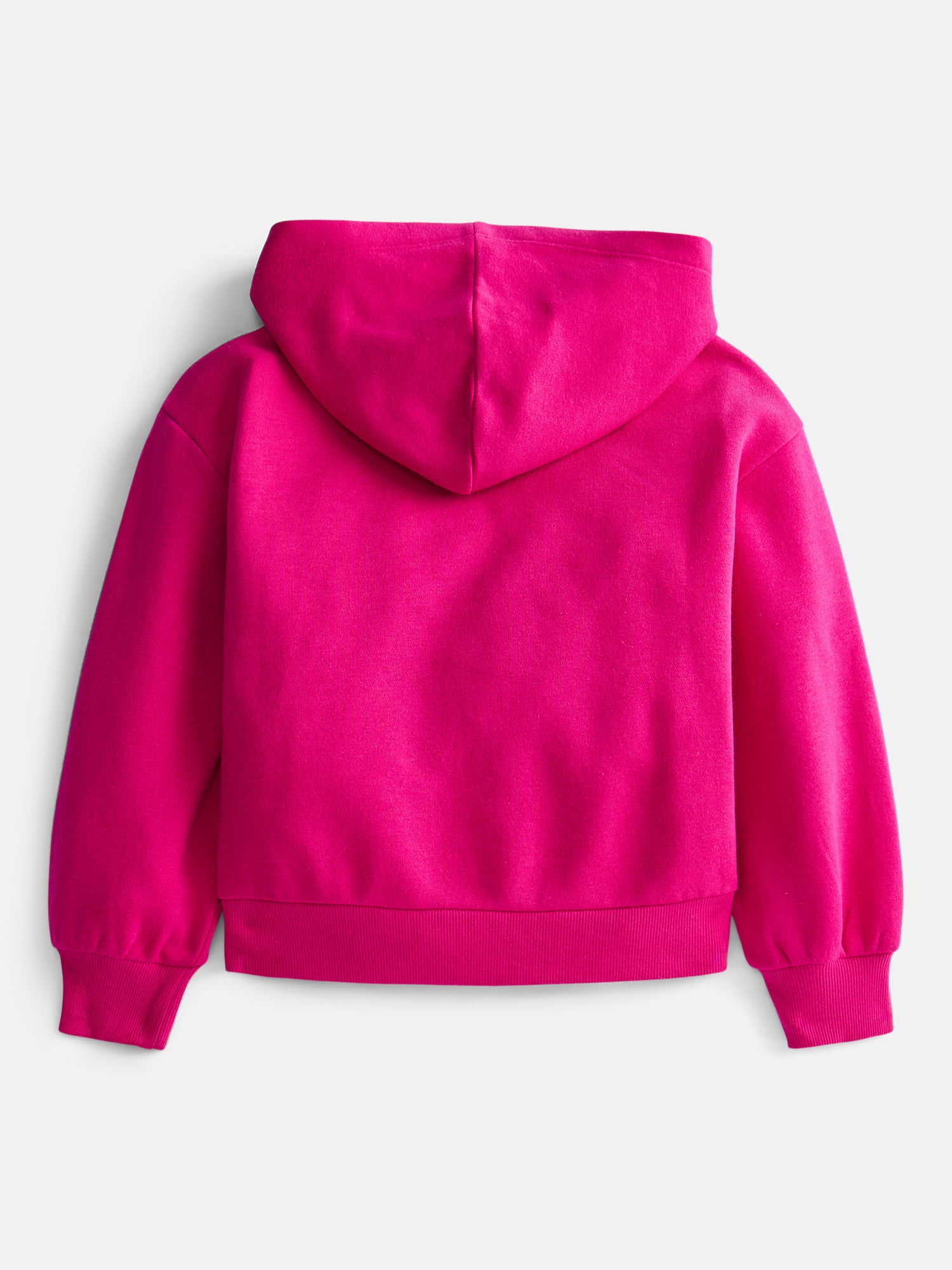Wonder Nation Girls' Pullover Fleece Hoodie with Long Sleeves, Sizes 4-18 & Plus